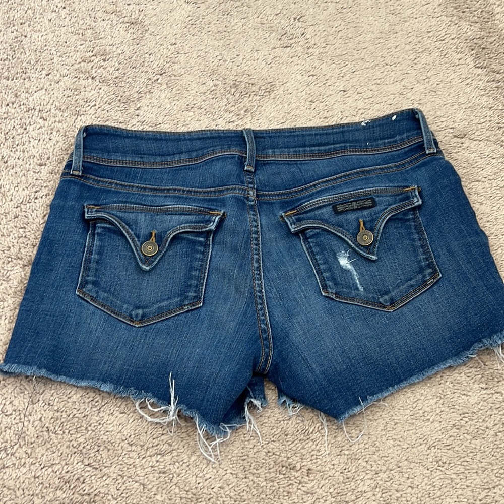 Hudson ‘Croxley Mid Thigh’ jean short with raw hem - Picture 3 of 5
